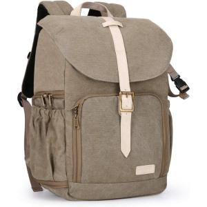 image:imageBAGSMART Camera Backpack DSLR Camera Bag Backpacks for Photographers Waterproof AntiTheft Photography Backpack with 15 Inch Laptop Compartment amp Tripod Holder Ivory WhiteDgreensingle Buckle