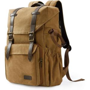 image:imageBAGSMART Camera Backpack DSLR Camera Bag Backpacks for Photographers Waterproof AntiTheft Photography Backpack with 15 Inch Laptop Compartment amp Tripod Holder Ivory WhiteGkhakidouble Buckle