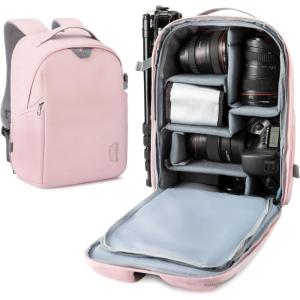 image:imageBAGSMART Camera Bag DSLR SLR Camera Backpack Fits up to 156 Laptop Camera Case for Photographers with Waterproof Rain Cover Tripod Holder BlackPink