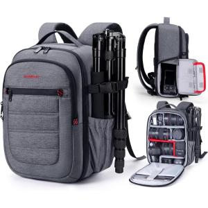 image:imageBAGSMART Camera Bag DSLR SLR Small Camera Backpack Fits 13 Inch Laptop Photography Backpacks with Rain Cover amp Tripod Holder