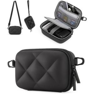 image:imageBAGSMART Digital Camera Case Protective Puffy Camera Case with 2 Carrying Ways Lightweight amp Waterproof Small Camera Bag for Canon PowerShot G7X Mark IIIIISony DSCW800DSCW830  BeigeBlack