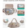 image:imageBAGSMART 4IN1 Gym Bag for Women Men TSA Lightweight Duffle Bag for Travel with Shoe Compartment amp Wet Pocket 22L30L38L Tactical Backpack with 40oz Water Bottle HolderKBeige