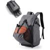 image:imageBAGSMART Basketball Gym Backpack for Men with Shoes Compartment Basketball Bag with Ball Holder Functional Gym Bag for Volleyball Soccer amp BaseballDark Gray