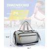 image:imageBAGSMART Gym Bag 31L Sports Travel Duffle Bag With Shoe Compartment Waterproof Gym Duffel Bag for MenampWomen Travel Carry On Weekender Workout Bag Grey