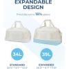 image:imageBAGSMART Gym Bag for Men Women Expandable Sports Duffel Bag Lightweight Workout Bag with Shoe Compartment amp Wet Pocket Water Resistant Weekend Overnight Bag for Travel Gym Beige