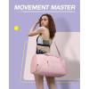 image:imageBAGSMART Gym Bag for Women 36L Small Sports Duffle Bag With Shoe Bag Lightweight Overnight Weekender Travel Duffel Bag Water Resistant Workout Sports Bag for Travel  Pink