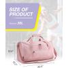 image:imageBAGSMART Gym Bag for Women 36L Small Sports Duffle Bag With Shoe Bag Lightweight Overnight Weekender Travel Duffel Bag Water Resistant Workout Sports Bag for Travel  Pink