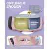 image:imageBAGSMART Gym Bag for Women 36L Small Sports Duffle Bag With Shoe Bag Lightweight Overnight Weekender Travel Duffel Bag Water Resistant Workout Sports Bag for Travel  Pink