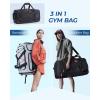 image:imageBAGSMART Gym Bag for Women amp Men Sports Travel Duffel Backpack with Shoe Compartment Laptop Compartment Water Resistant Carry On Weekender Bag for AirplaneBlack