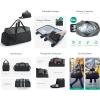 image:imageBAGSMART Gym Bags for Men Women Foldable Travel Duffle Bag Lightweight Weekender Duffel Bag With Shoe Compartment Water Resistant Workout Duffle Sports Bag for Travel Yoga BlackBlack
