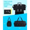 image:imageBAGSMART Small Gym Bag With Shoe Compartment amp Wet Pocket Lightweight Sports Travel Duffel Carry On Weekender Overnight Water Resistant Sports Gym Tote for Swimming Yoga Almond OilDark Pink