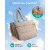 image:imageBAGSMART Tote Bag for Women 22L Puffer Gym Bag for 40oz Tumbler Work Tote Handbag for Travel Yoga College  Gym tote bag Hold yoga mat 40oz tumbler Racketfriendly 156 LaptopPink