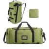 image:imageBAGSAMRT 60L Foldable Duffle Bag for Travel Large Travel Duffel Bag for Men 4 in 1 Travel Backpack Carry on Weekender Bag Light BrownArmy Green