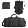 image:imageBAGSAMRT 60L Foldable Duffle Bag for Travel Large Travel Duffel Bag for Men 4 in 1 Travel Backpack Carry on Weekender Bag Light BrownBlack