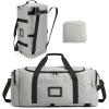 image:imageBAGSAMRT 60L Foldable Duffle Bag for Travel Large Travel Duffel Bag for Men 4 in 1 Travel Backpack Carry on Weekender Bag Light BrownGray