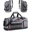 image:imageBAGSMART Gym Bag for Women amp Men Sports Travel Duffel Backpack with Shoe Compartment Laptop Compartment Water Resistant Carry On Weekender Bag for AirplaneDark Grey