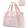 image:imageBAGSMART Personal Item Travel Bag For Spirit Airlines 23L Lightweight Gym Bag for Women Foldable Duffle Bag Weekender Overnight Bag for Travel GymPink