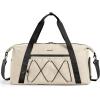 image:imageBAGSMART Small Gym Bag With Shoe Compartment amp Wet Pocket Lightweight Sports Travel Duffel Carry On Weekender Overnight Water Resistant Sports Gym Tote for Swimming Yoga Almond OilAlmond Oil