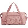 image:imageBAGSMART Small Gym Bag With Shoe Compartment amp Wet Pocket Lightweight Sports Travel Duffel Carry On Weekender Overnight Water Resistant Sports Gym Tote for Swimming Yoga Almond OilDark Pink