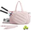 image:imageBAGSMART Tennis Gym Bag for Women Tennis Backpack Holds 2 Rackets with Shoe Compartment 156 Laptop Gym Backpacks for Court Offwork Everyday amp Overnight WeekendBCandy Pink