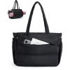 image:imageBAGSMART Tote Bag for Women 22L Puffer Gym Bag for 40oz Tumbler Work Tote Handbag for Travel Yoga College  Gym tote bag Hold yoga mat 40oz tumbler Racketfriendly 156 LaptopBlack