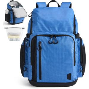 image:imageBAGSMART 2 Piece Swim Bag for Swimmers with Shoe Compartment 35L Waterproof Swim Backpack for Men and Women Swimming Sports Gym BagBlue