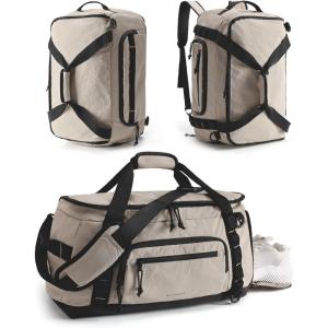 image:imageBAGSMART 4IN1 Gym Bag for Women Men TSA Lightweight Duffle Bag for Travel with Shoe Compartment amp Wet Pocket 22L30L38L Tactical Backpack with 40oz Water Bottle HolderICamel