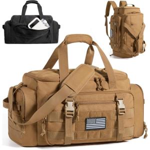 image:imageBAGSMART 4IN1 Gym Bag for Women Men TSA Lightweight Duffle Bag for Travel with Shoe Compartment amp Wet Pocket 22L30L38L Tactical Backpack with 40oz Water Bottle HolderCDesert Khaki