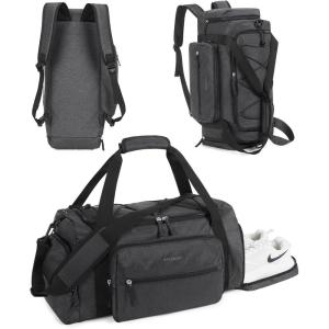 image:imageBAGSMART 4IN1 Gym Bag for Women Men TSA Lightweight Duffle Bag for Travel with Shoe Compartment amp Wet Pocket 22L30L38L Tactical Backpack with 40oz Water Bottle HolderEBlack