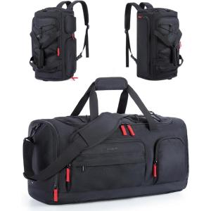 image:imageBAGSMART Gym Bag for Women amp Men Sports Travel Duffel Backpack with Shoe Compartment Laptop Compartment Water Resistant Carry On Weekender Bag for AirplaneBlack