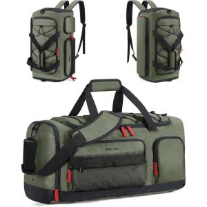 image:imageBAGSMART Gym Bag for Women amp Men Sports Travel Duffel Backpack with Shoe Compartment Laptop Compartment Water Resistant Carry On Weekender Bag for AirplaneGreen