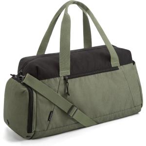 image:imageBAGSMART Gym Bags for Men Women Foldable Travel Duffle Bag Lightweight Weekender Duffel Bag With Shoe Compartment Water Resistant Workout Duffle Sports Bag for Travel Yoga BlackArmy Green