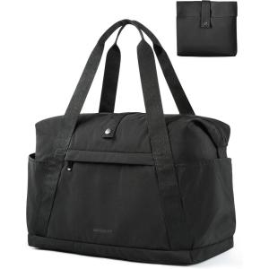 image:imageBAGSMART Personal Item Travel Bag For Spirit Airlines 23L Lightweight Gym Bag for Women Foldable Duffle Bag Weekender Overnight Bag for Travel GymBlack