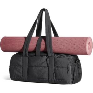 image:imageBAGSMART Reiki Gym Bag for Women MiniMedium Crossbody Bags for Women 5L Dance Bag with Detachable Strap 15L Yoga Mate Bag with Wet amp Dry Pocket MiniSand Brown15LBlack