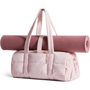 image:imageBAGSMART Reiki Gym Bag for Women MiniMedium Crossbody Bags for Women 5L Dance Bag with Detachable Strap 15L Yoga Mate Bag with Wet amp Dry Pocket MiniSand Brown15LCandy Pink