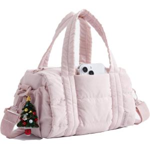 image:imageBAGSMART Reiki Gym Bag for Women MiniMedium Crossbody Bags for Women 5L Dance Bag with Detachable Strap 15L Yoga Mate Bag with Wet amp Dry Pocket MiniSand Brown5LBaby Pink