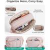 image:imageBAGSMART Anti Theft Crossbody Bags for Women Travel Purse Medium Quilted Puffy cross body bag Handbags Shoulder Purses DarkmediumBaby Pink