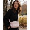 image:imageBAGSMART Anti Theft Crossbody Bags for Women Travel Purse Medium Quilted Puffy cross body bag Handbags Shoulder Purses DarkmediumBaby Pink