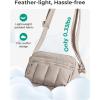 image:imageBAGSMART Anti Theft Crossbody Bags for Women Travel Purse Medium Quilted Puffy cross body bag Handbags Shoulder Purses DarkmediumGreen