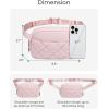 image:imageBAGSMART Puffy Fanny Packs for Women Crossbody Belt Bag with Adjustable Strap Quilted Waist Pack Purse for Traveling Shopping WorkoutPink