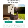 image:imageBAGSMART Quilted Crossbody Bag for Women Lightweight Puffer Purse for Travel Daily Use amp Work  Waterresistant Puffy Shoulder Bag w Adjustable Strap Light amp Comfortable Handsfree Bags Mothers day giftsCdark Brown