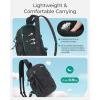 image:imageBAGSMART Small Crossbody Sling Bag Crossbody Daypack Chest Shoulder Bag Hiking Small Backpack for Casual Travel SportBlack