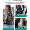 image:imageBAGSMART Small Crossbody Sling Bag for Men Women Small Sling Backpack Shoulder Bag AntiTheft Chest DaypackBeige