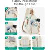 image:imageBAGSMART Small Crossbody Sling Bag for Men Women Small Sling Backpack Shoulder Bag AntiTheft Chest DaypackBeige