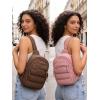 image:imageBAGSMART Small Sling Bag for Women Puffer Crossbody Bag Purses Hobo Handbag Fanny Packs for Travel HikingCoral