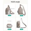 image:imageBAGSMART Small Sling Bag for Women Puffer Crossbody Bag Purses Hobo Handbag Fanny Packs for Travel HikingOlive