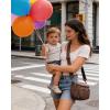 image:imageBAGSMART Spacious Puffy Bum Bags for Women Crossbody Fanny Packs for Travel amp Work Waterproof Coated Mom Bag  5L Roomy Purses Large Fanny Pack ideal for Moms Long Outings Everyday bum bag Puffer Nylon03espresso Brown