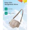 image:imageBAGSMART Spacious Puffy Bum Bags for Women Crossbody Fanny Packs for Travel amp Work Waterproof Coated Mom Bag  5L Roomy Purses Large Fanny Pack ideal for Moms Long Outings Everyday bum bag Puffer Nylon01Jet Black