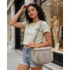 image:imageBAGSMART Spacious Puffy Bum Bags for Women Crossbody Fanny Packs for Travel amp Work Waterproof Coated Mom Bag  5L Roomy Purses Large Fanny Pack ideal for Moms Long Outings Everyday bum bag Puffer Nylon02latte Brown