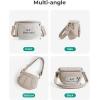 image:imageBAGSMART Spacious Puffy Bum Bags for Women Crossbody Fanny Packs for Travel amp Work Waterproof Coated Mom Bag  5L Roomy Purses Large Fanny Pack ideal for Moms Long Outings Everyday bum bag Puffer Nylon02latte Brown